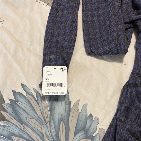 Free People Elegant Purple Houndstooth Women's Top - Picture 4 of 5